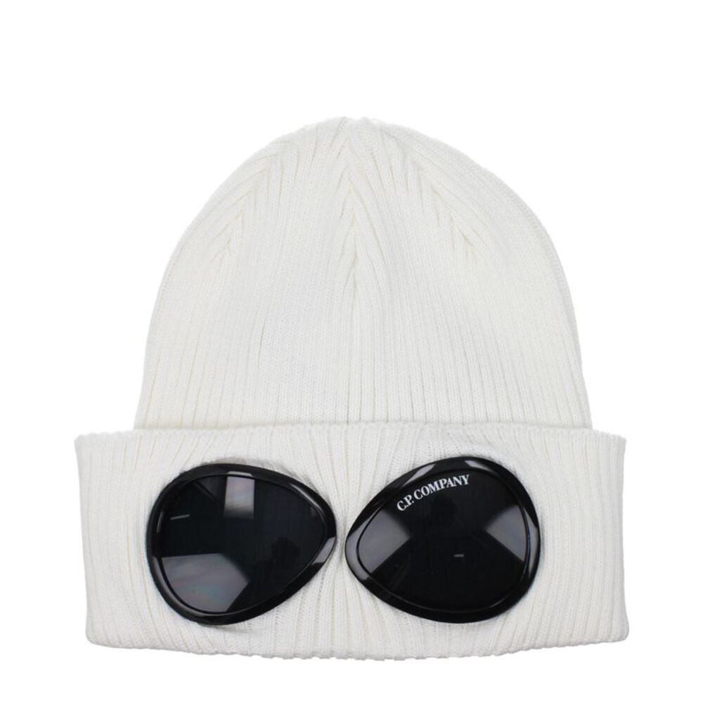 C.P. Company White Cotton Men's Beanie